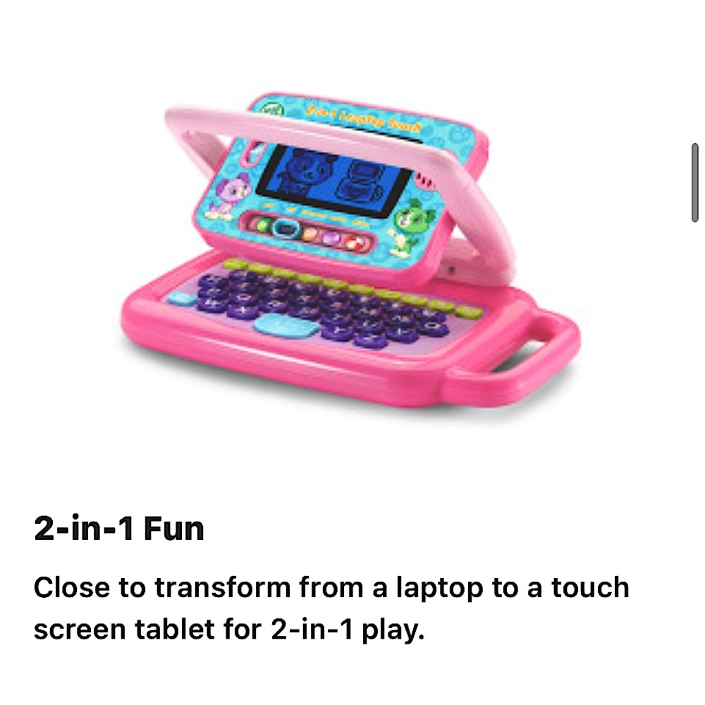 LeapFrog 2-in-1 LeapTop Touch Pink